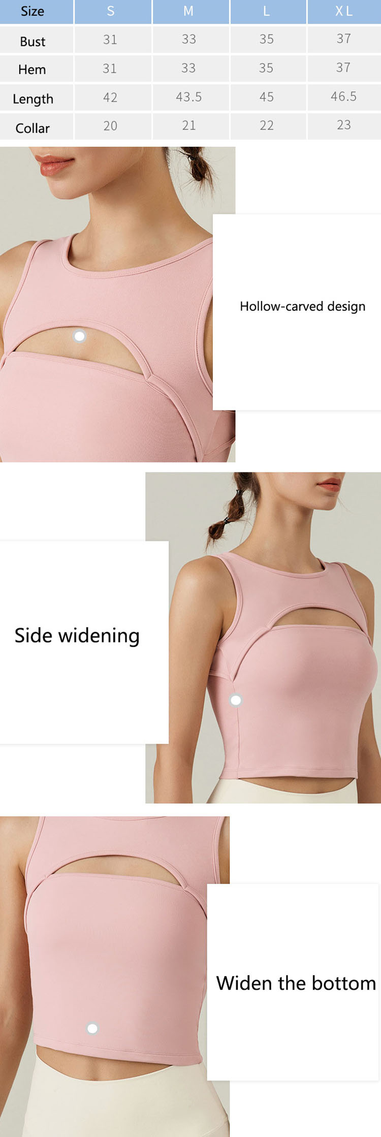 The widened bottom is designed to wrap the waist and abdomen and create a beautiful waist curve