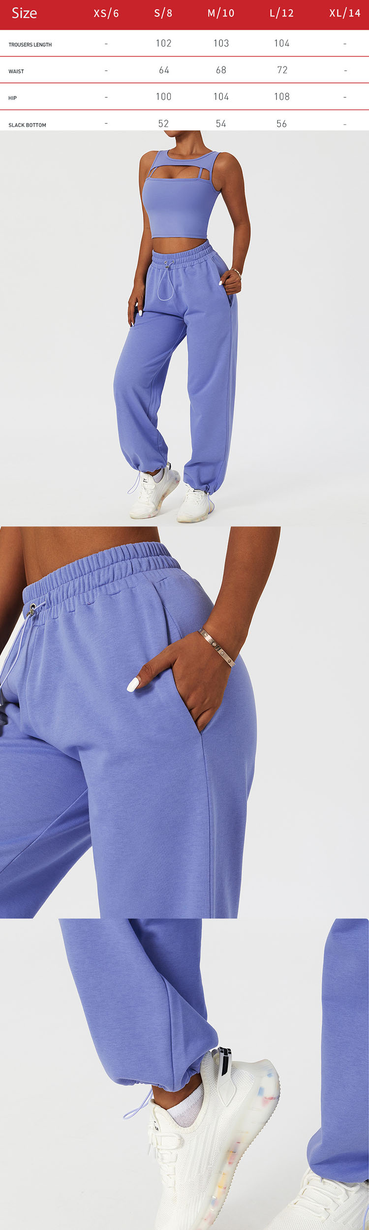 The high-waisted body design is an important process design for jean yoga pants