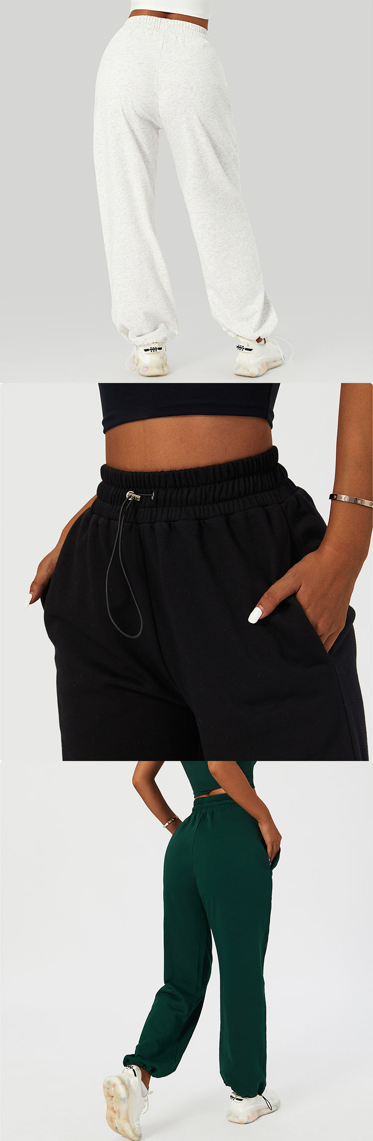 The trousers hemming design is clean and neat, and the movement is fit without restraint