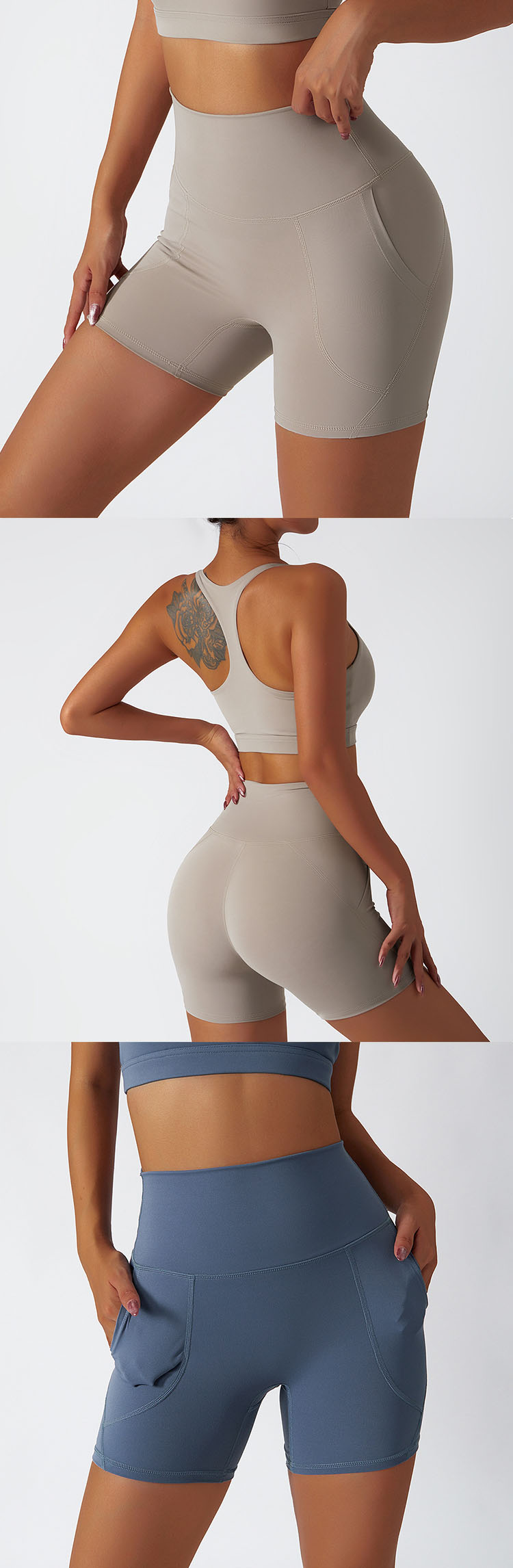 The use of hip design, highlighting the sexy peach buttocks, showing charming and confident parts