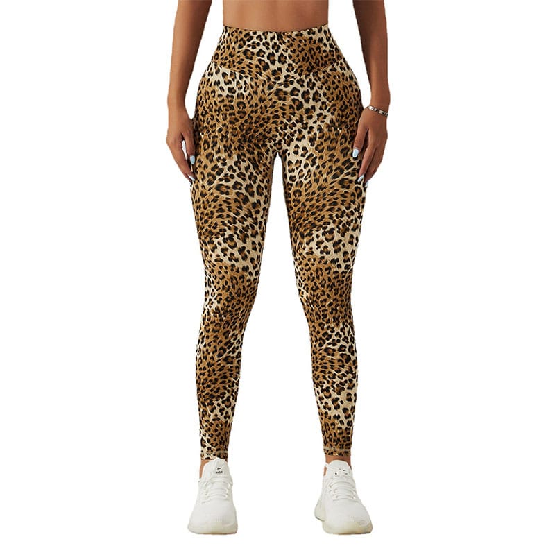 Leopard print running leggings