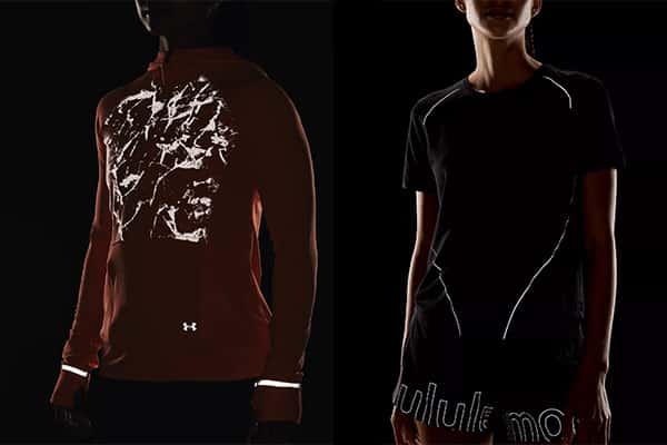Reflective tips design for running shirts safe run in the night