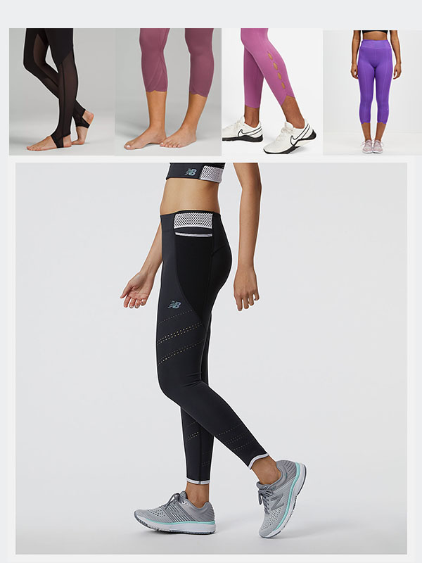 Shift the focus of yoga pants to the feet