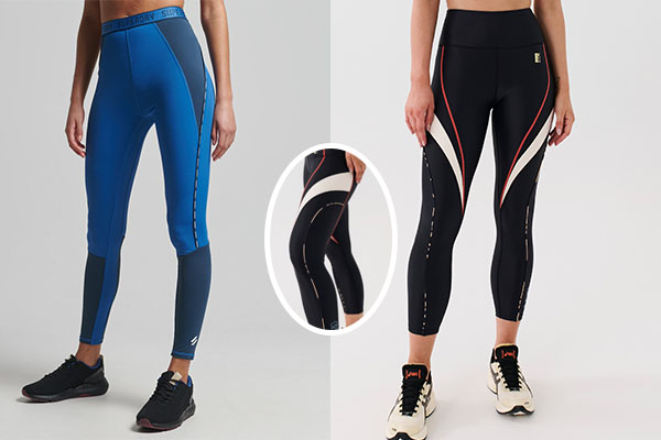 Yoga pants are increasingly being designed with a strong sense of line