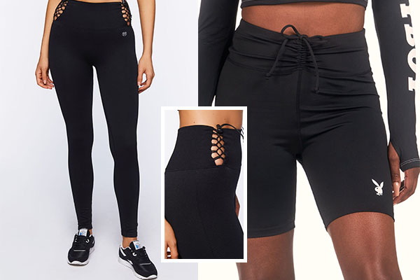 rope tie waist band design of leggings created by HL sportswear