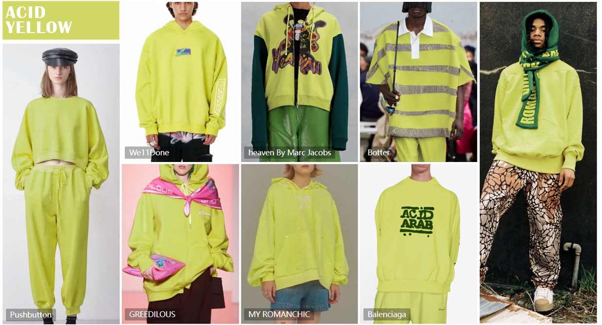 Acid yellow one of hot colors design for women and mens sweatshirts and hoodies