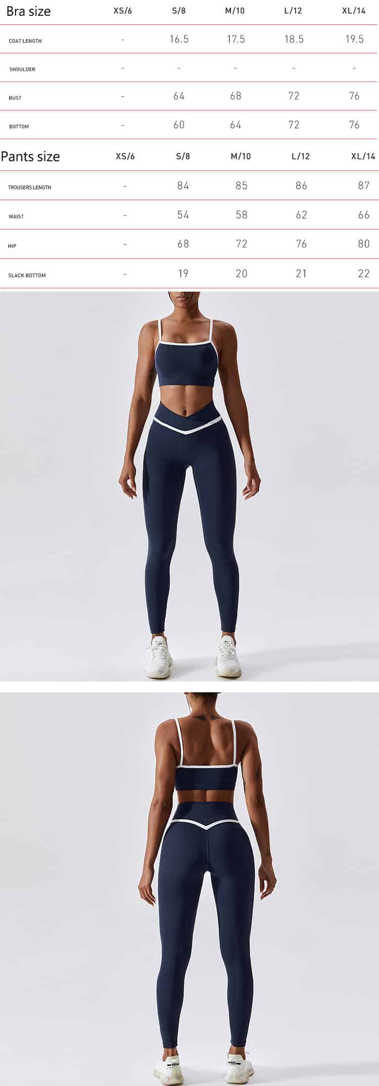The be present yoga pants' color-contrast linear edge gives them an avant-garde