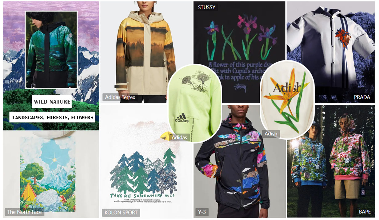 Wild Nature Pattern for 2023 fashionable sportswear design