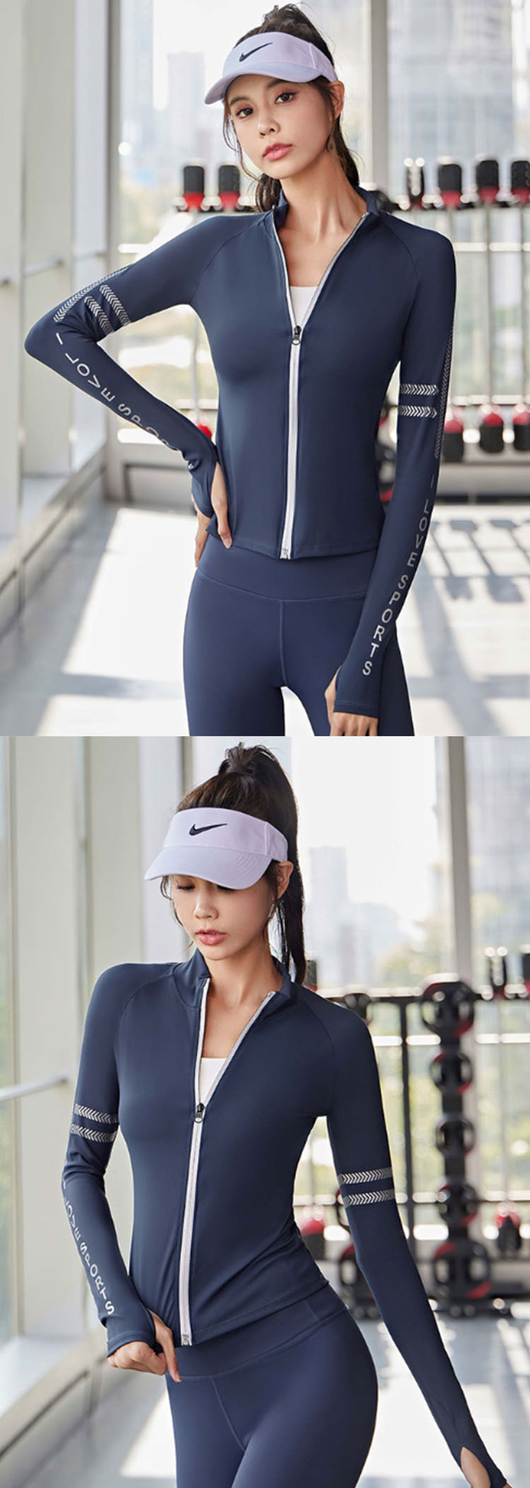 Zipper design is adopted to keep the body temperature better during exercise
