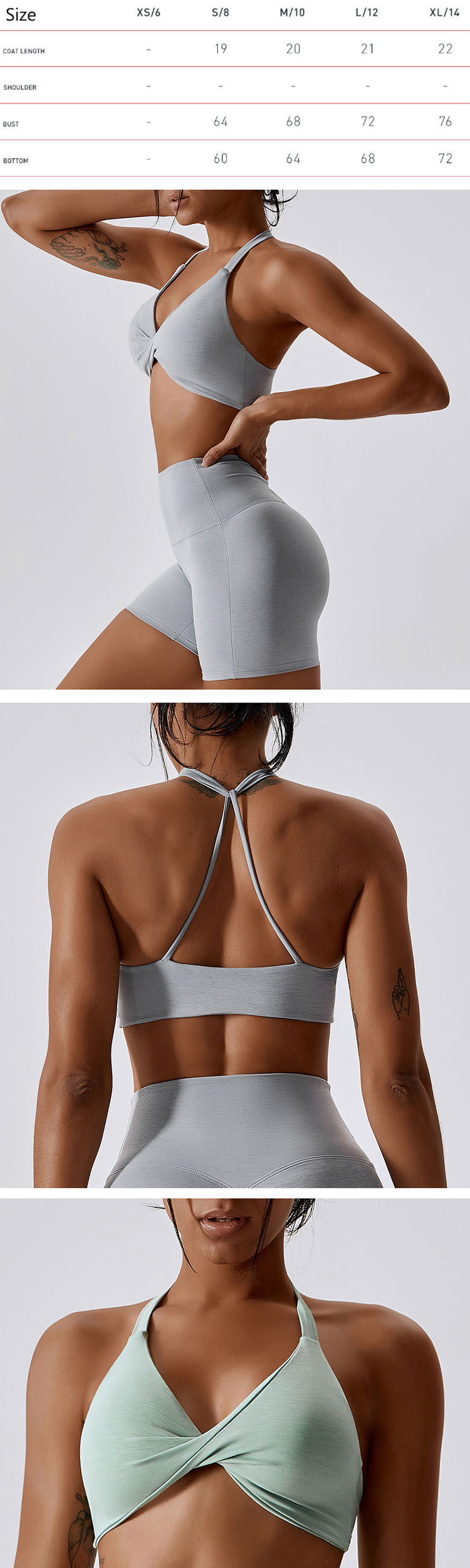 Soft sports bras put the emphasis on the rear of the design