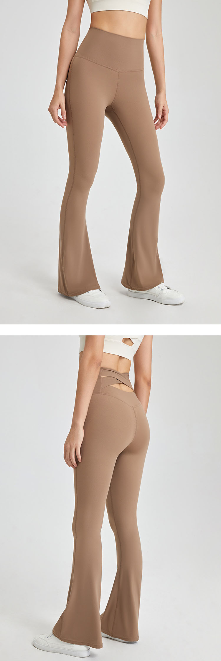 Widened waist design is adopted to fit the waist and show sexy waist