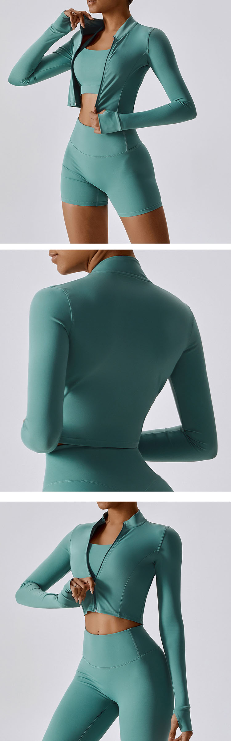 Short waist-length design, showing sexy waist, slim and slim