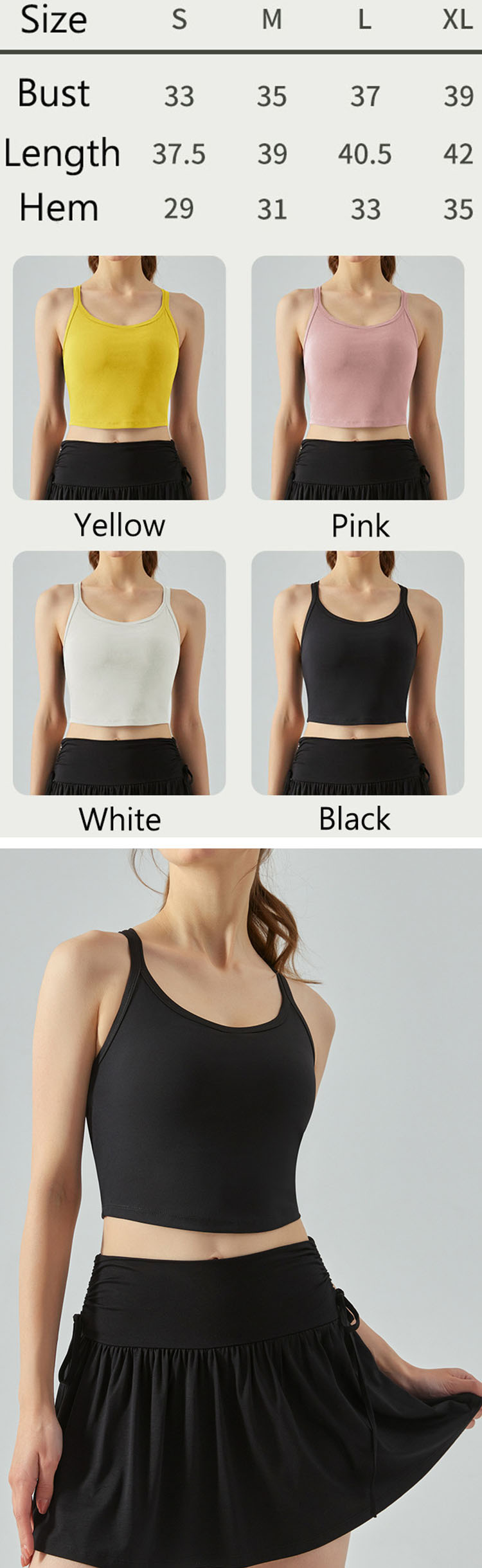 Gym tees for women create a light sports daily style with short styles and small suspenders
