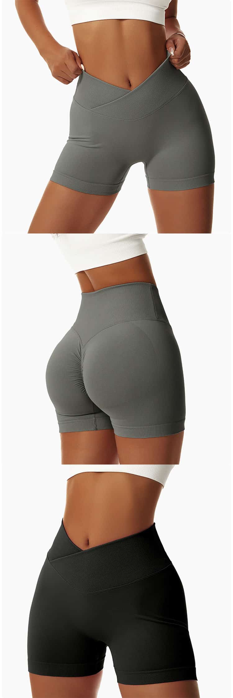 Popular yoga pants with crossing the waist head can better gather the excess fat around the waist