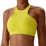 Yellow sports bra