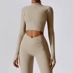 Gym crop top long sleeve