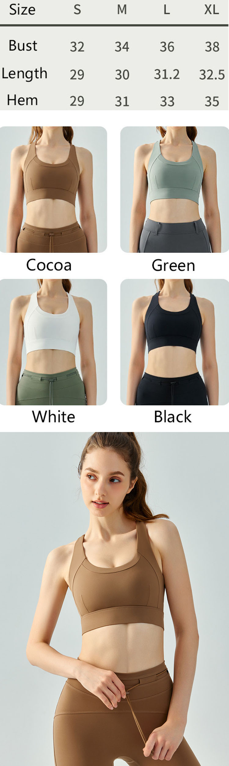 Our sports bras for big busts feature a unique cross design