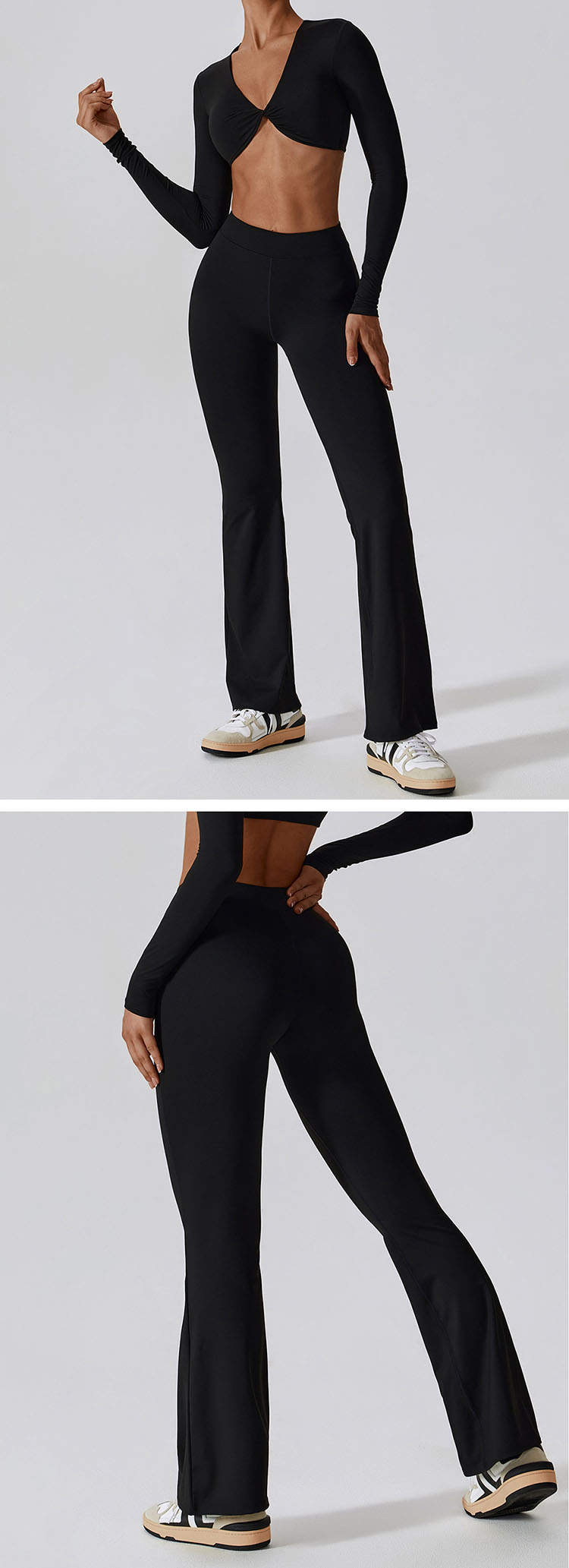 slim flared trousers are the perfect choic