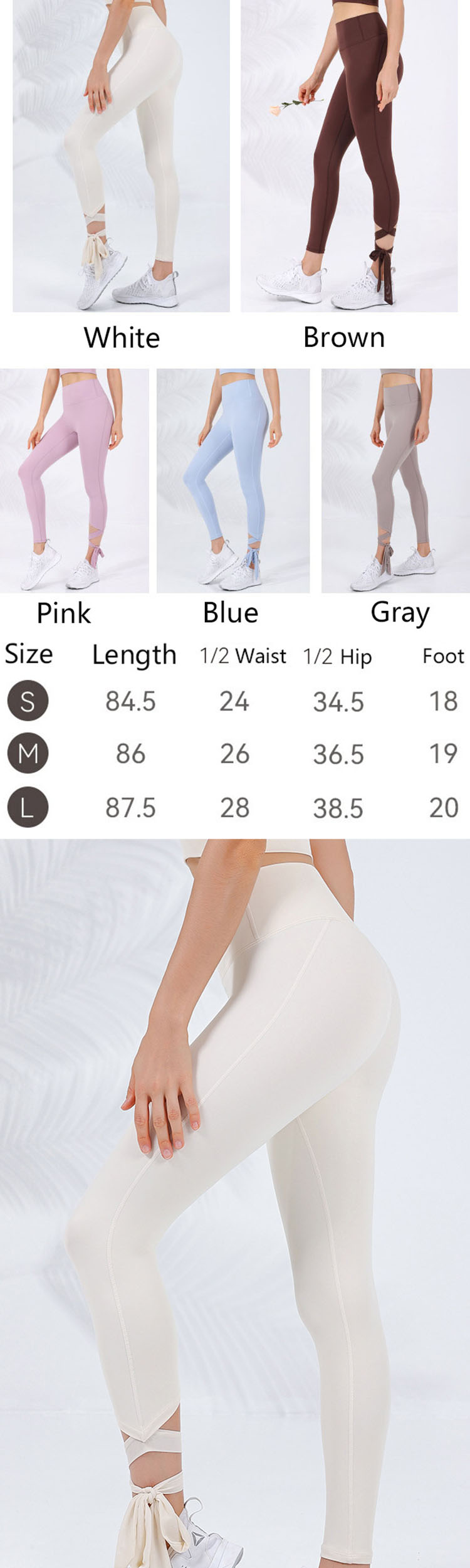 High waist design is adopted, which makes the abdomen slim and shows the abdominal curve