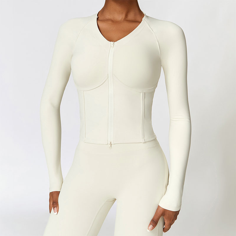 Womens white athletic jacket