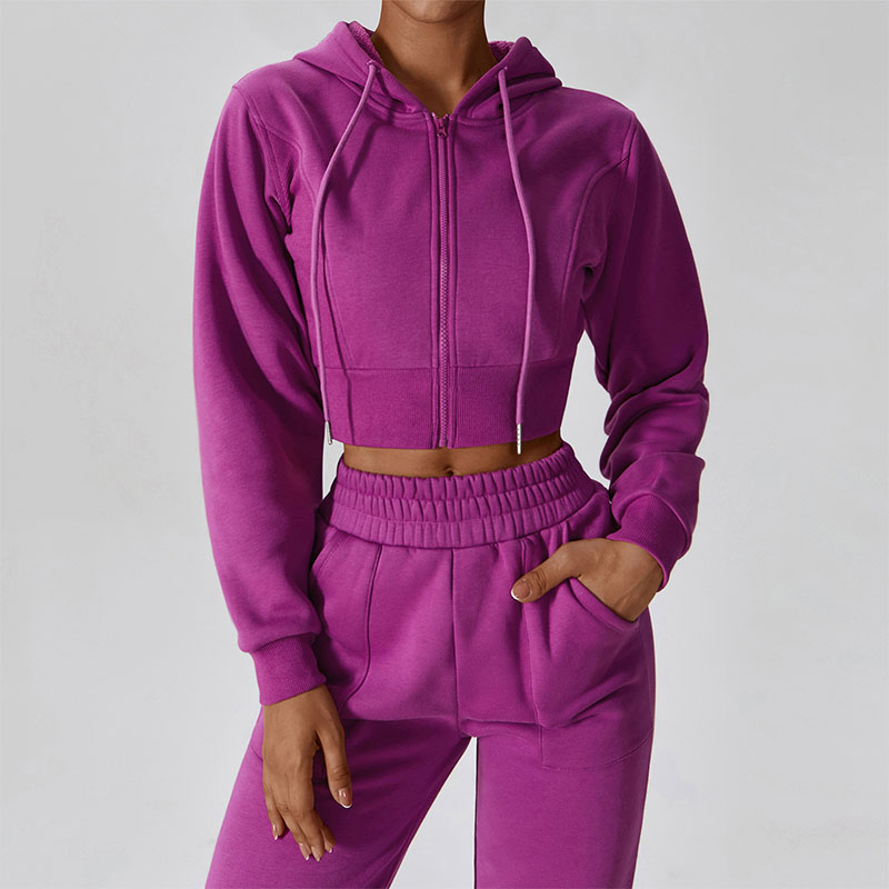 Cropped athletic jacket