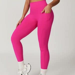 Pink flare yoga pants