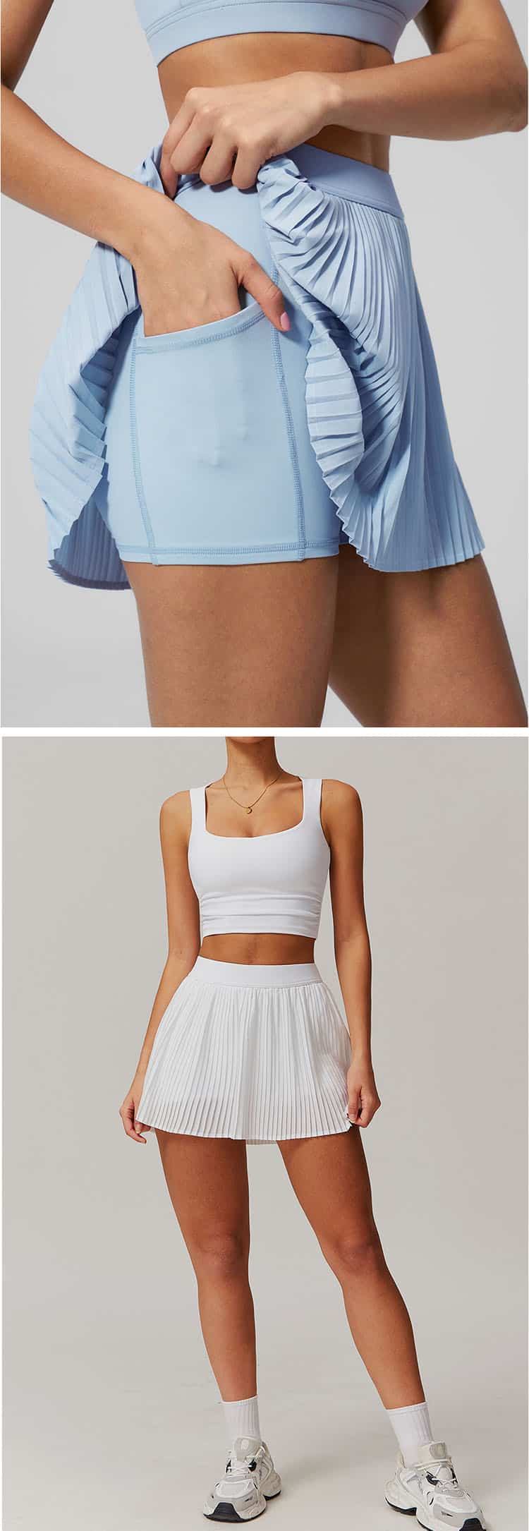 Available in a range of vibrant and neutral shades to match your personal style, this skirt transitions seamlessly from the court to coffee runs. Durable