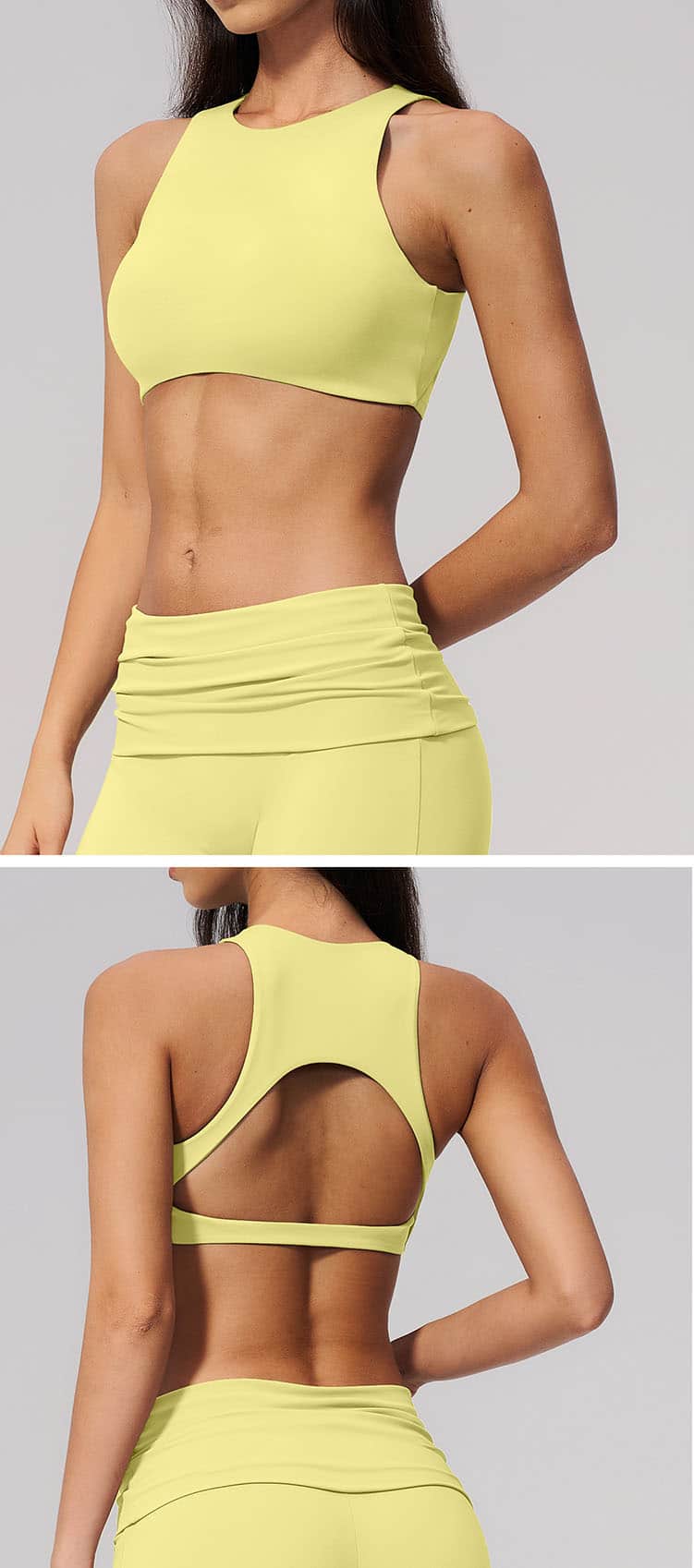 Built-in removable bra pads deliver customizable support and shape