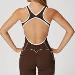 Cutout Back Ruched Butt Lifting Flare Yoga Jumpsuit