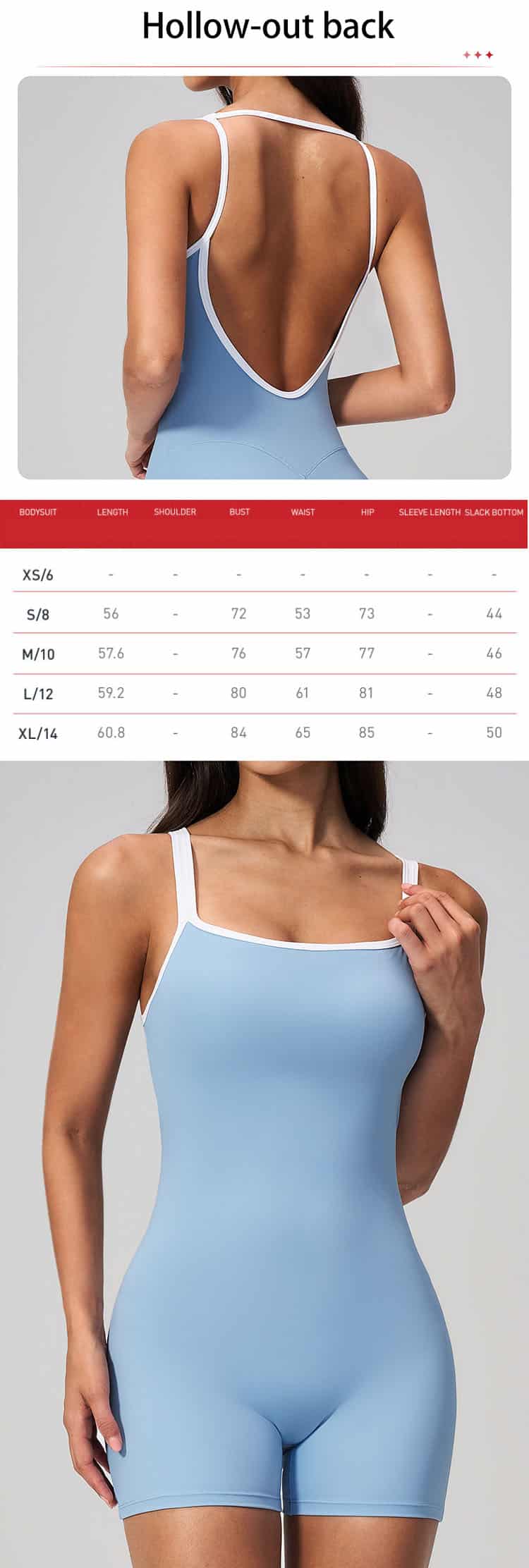 Featuring a classic square neck design