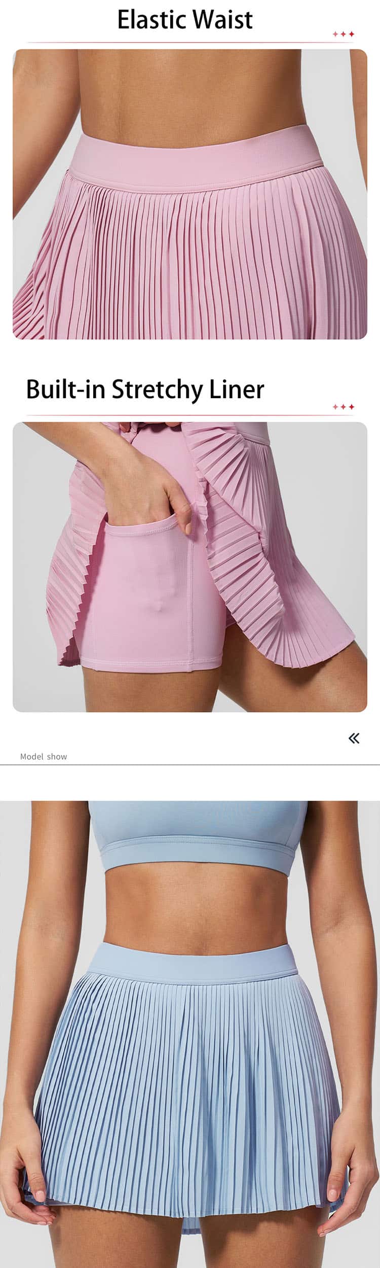 Functionality meets fashion with two convenient side slip pockets