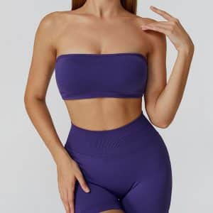 Seamless One-Piece Bandeau Sports Bra