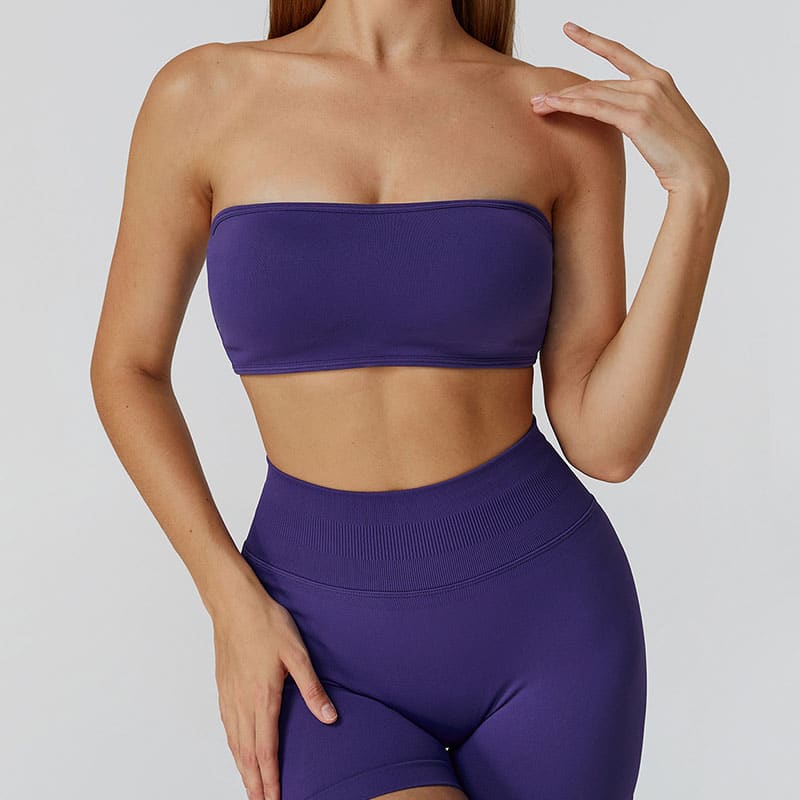 Seamless One-Piece Bandeau Sports Bra