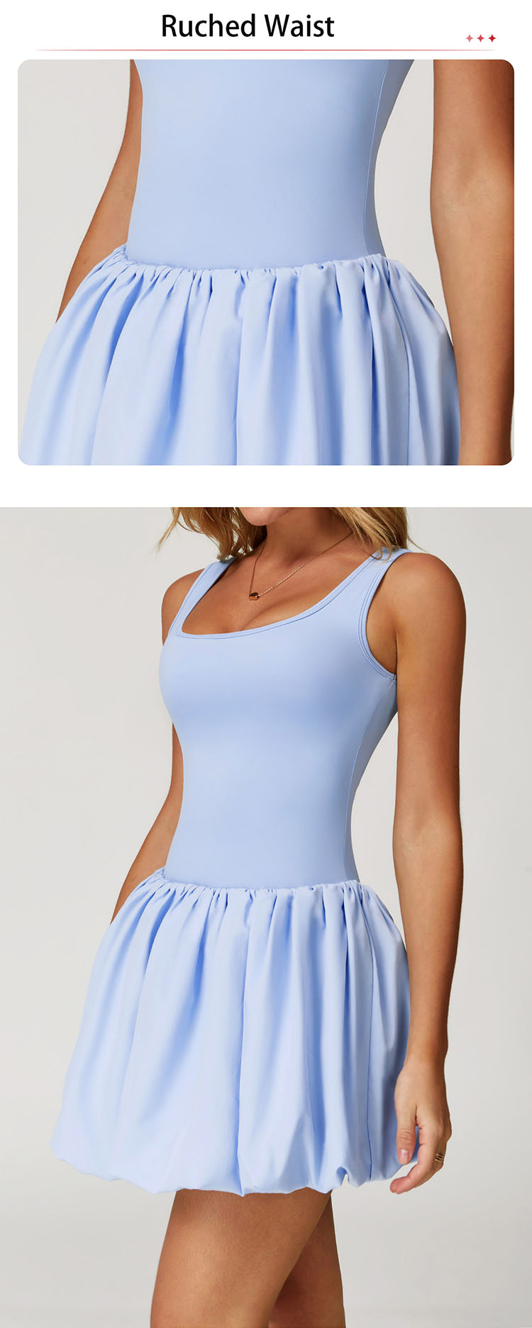 The soft and flexible material fits the body smoothly without tight binding or friction discomfort