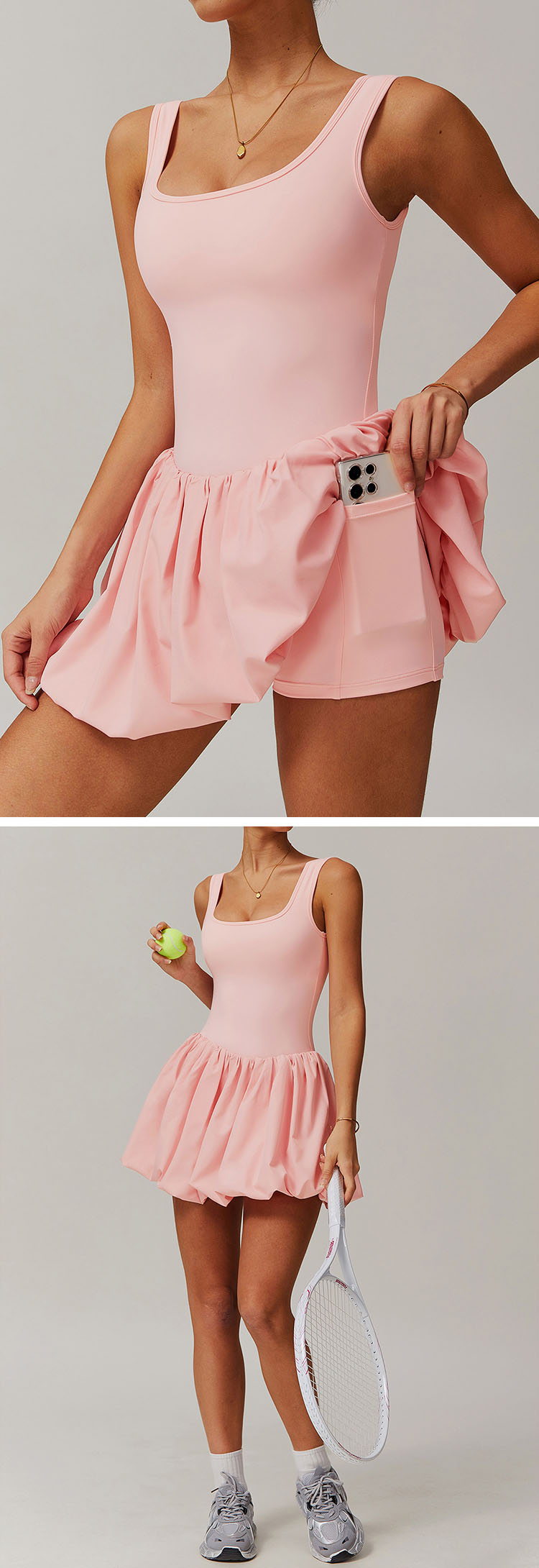 this all-in-one tennis skirt solves the trouble of matching separate outfits