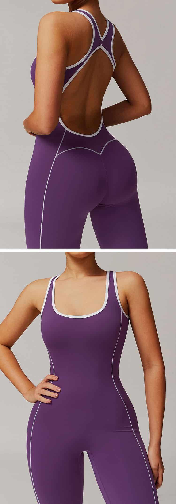 this non-chafing jumpsuit ensures zero constraint for daily movement and professional training