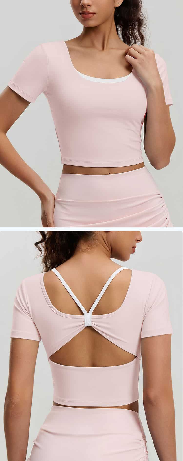 Designed with unique butterfly-shaped contrast color tie straps
