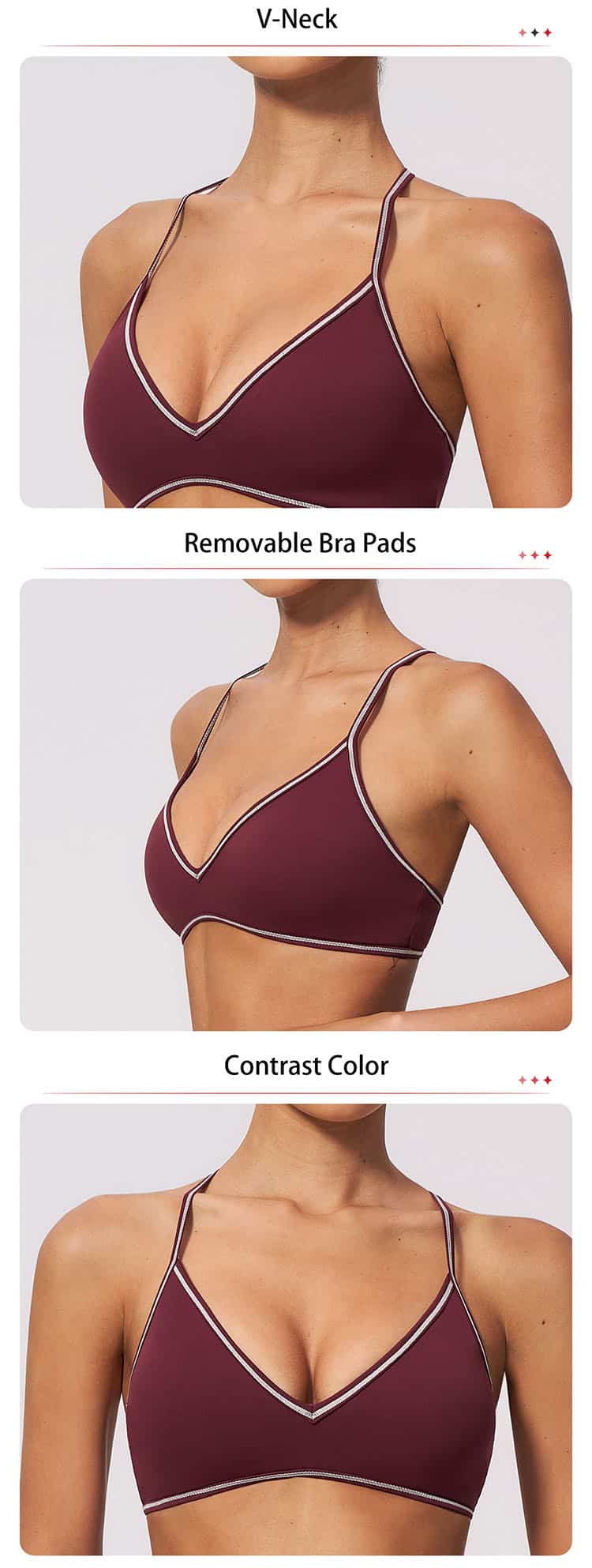 Elevate your activewear collection with this Women Halter V-Neck Yoga Bra