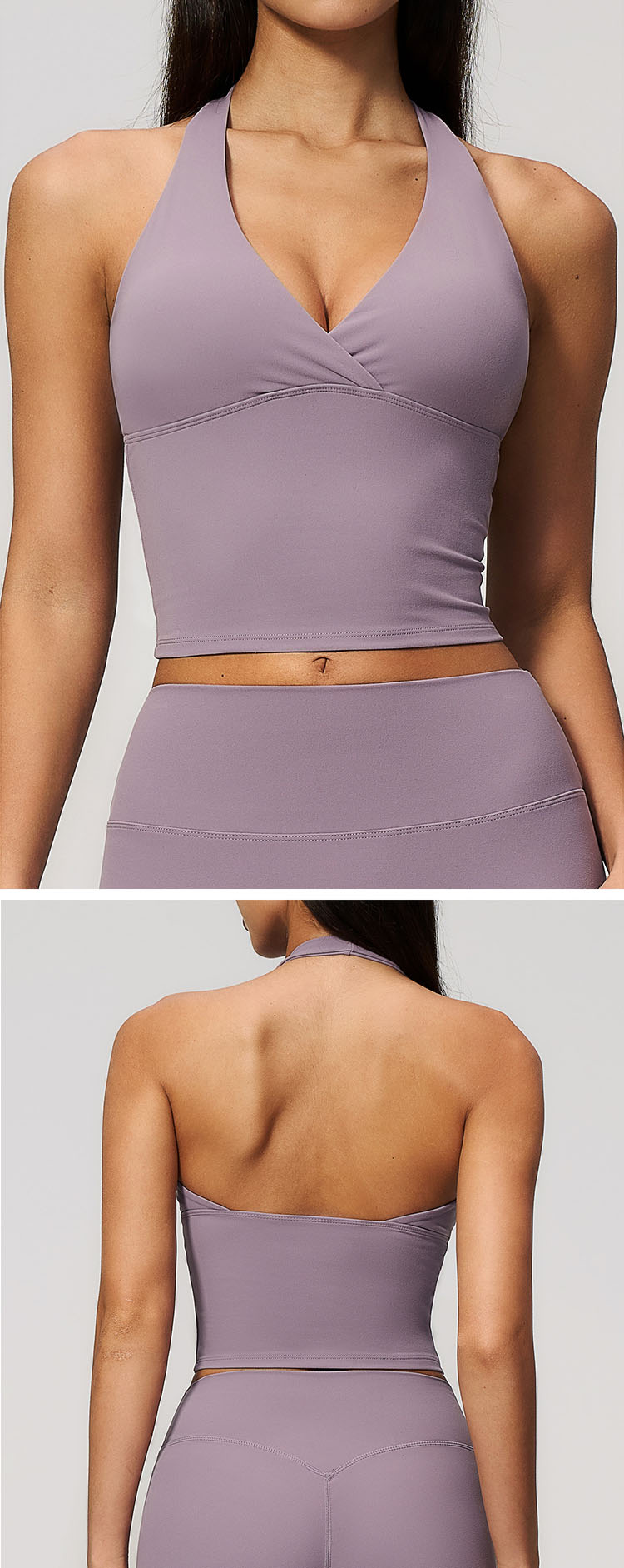 Equipped with removable bra pads, this yoga vest provides reliable chest support and decent coverage