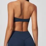 Halter V-Neck Yoga Bra, Cutout Open Back Sports Bra Breathable Slim Fitness Activewear for Women
