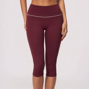 High Waist Color Block Sports Capri Pants, Three-Dimensional Butt Lifting Workout Leggings