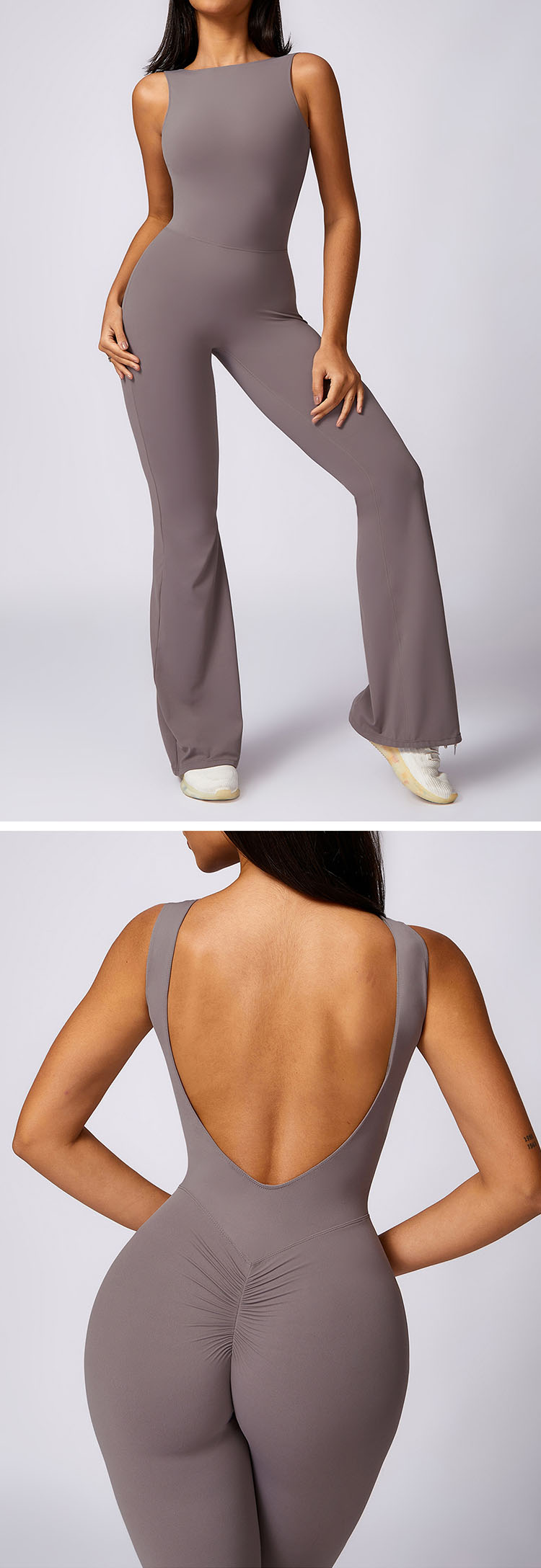 It supports various sports postures such as stretching, bending and squatting without binding or slipping