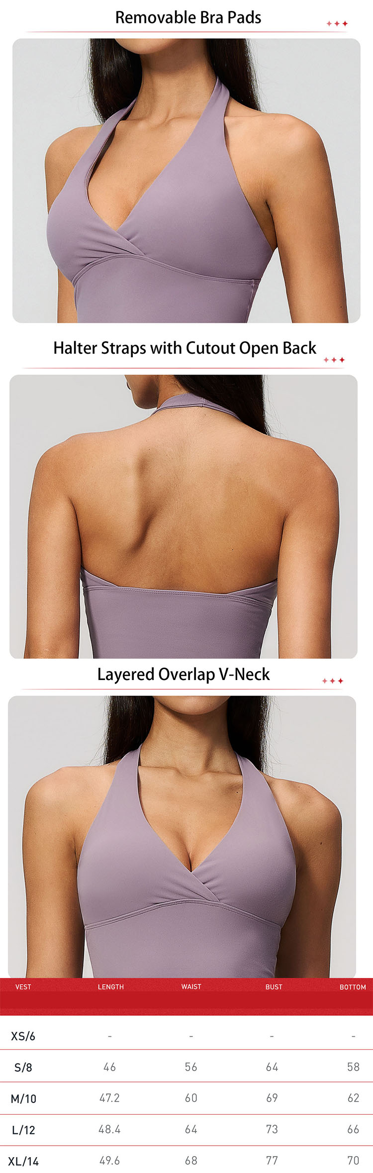 Upgrade your activewear collection with this stylish and functional Halter Open Back Yoga Vest
