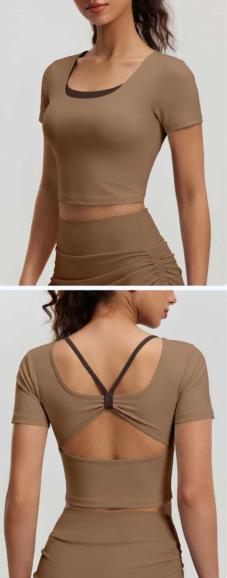 With standard short sleeve design and reasonable garment length