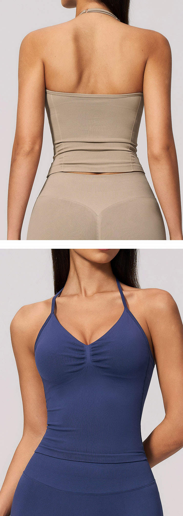 this seamless yoga tank top is easy to match with yoga pants