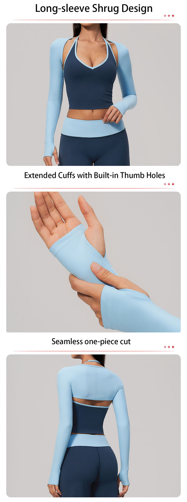 Equipped with extended cuffs and built-in thumb holes