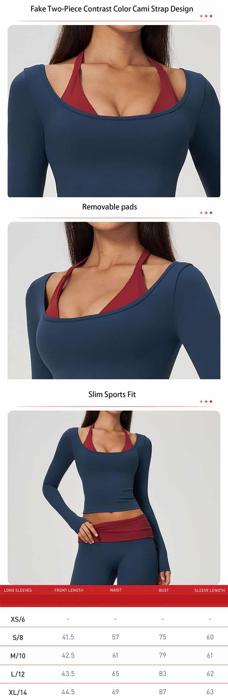 Upgrade your activewear collection with this trendy fake two-piece halter yoga vest