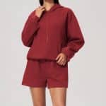 High Waist Elastic Waistband Casual Loose Slim-Fit Outdoor Running Sports Shorts for Women