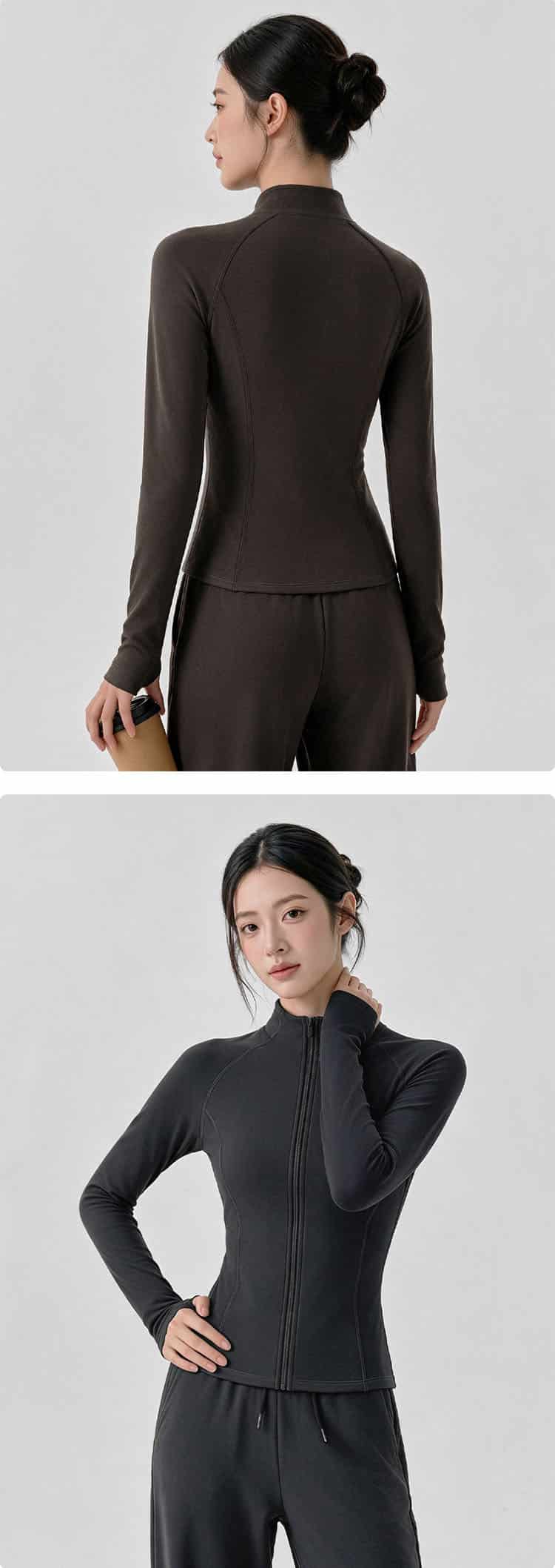 This two-piece outfit includes a long-sleeve sports top and matching sports pants
