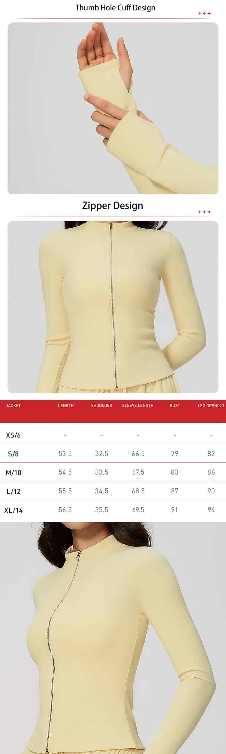 Elevate your workout wardrobe with our high-stretch stand collar yoga jacket